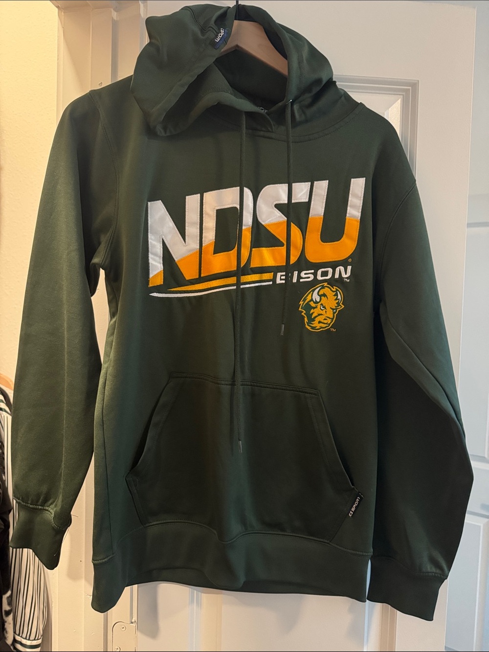NDSU Bison Green Pullover Hoodie with Logo